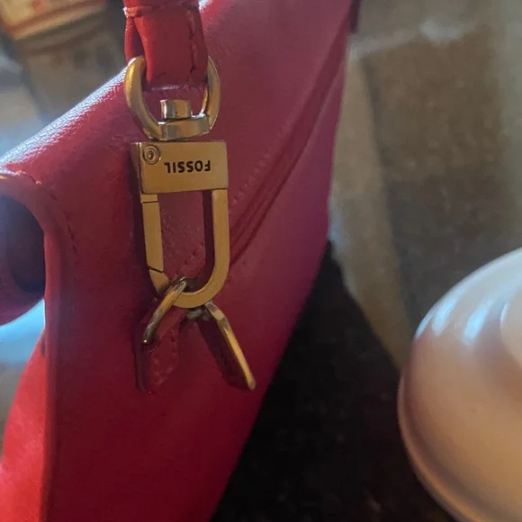 FOSSIL Monica Leather Pink Mini Convertible Crossbody Bag - Picture 5 of 14